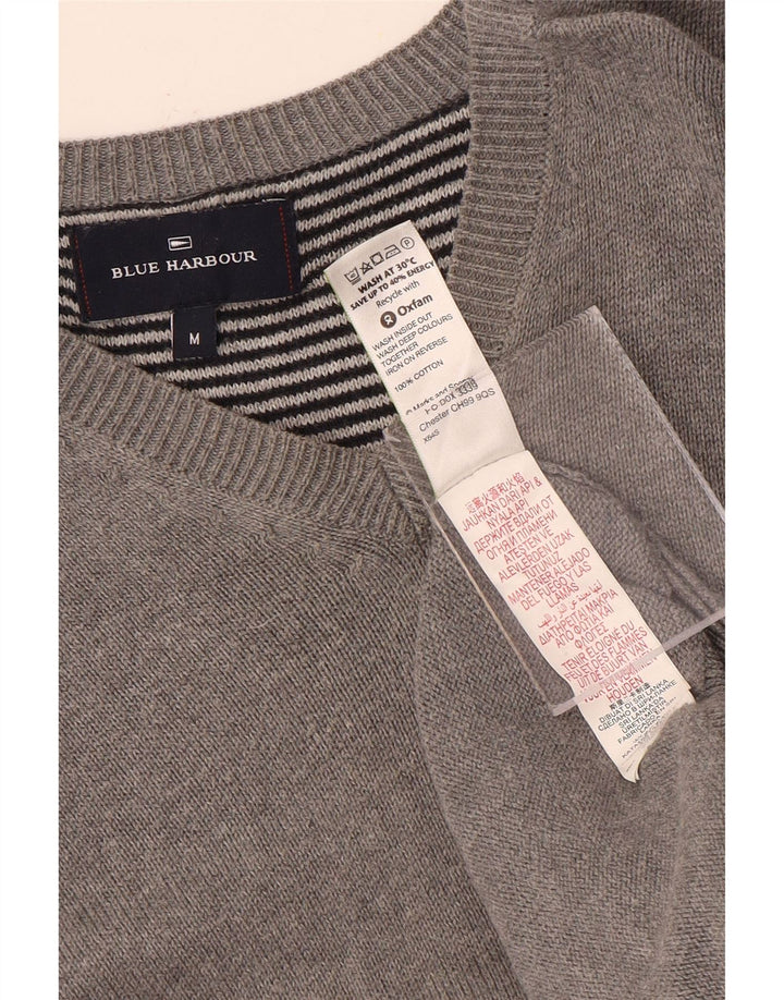 Ανδρικό πουλόβερ Marks & Spencer Blue Harbor με λαιμόκοψη με λαιμόκοψη, μεσαίο βαμβακερό