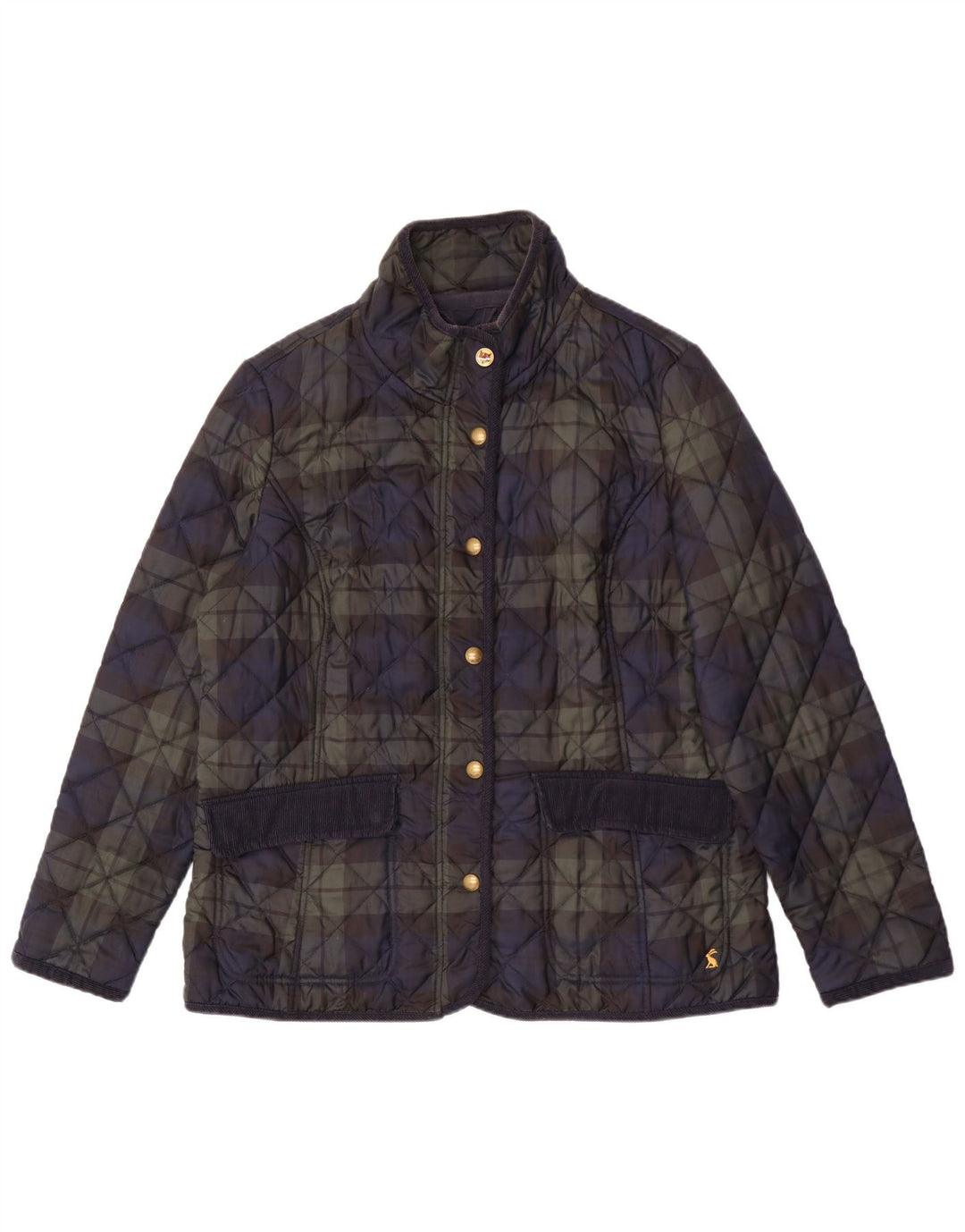 Joules Γυναικείο Καπιτονέ μπουφάν UK 18 XL Navy Blue Check Polyester