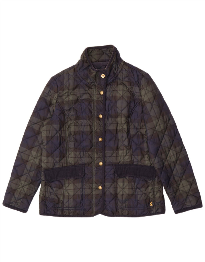 Joules Γυναικείο Καπιτονέ μπουφάν UK 18 XL Navy Blue Check Polyester