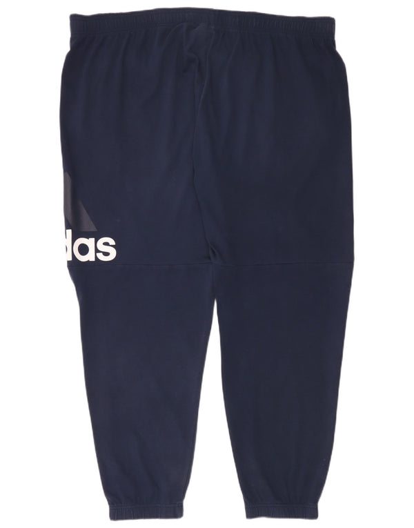 Ανδρική φόρμα αθλητικής φόρμας Adidas γραφικά παντελόνι Joggers 3XL Navy Blue Cotton