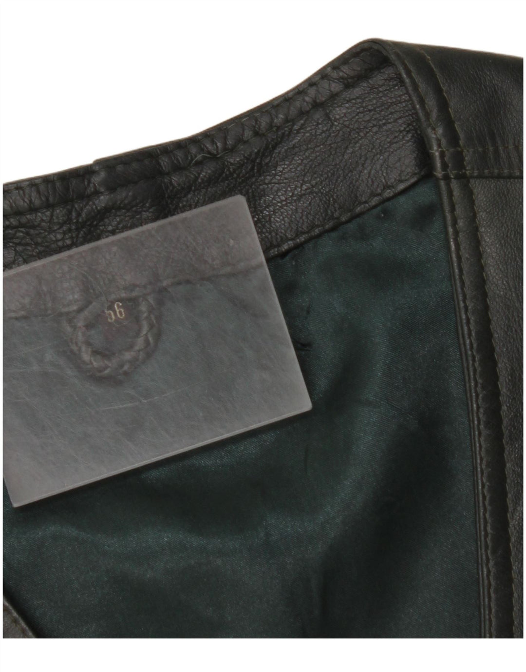 VINTAGE Ανδρικό Δερμάτινο Γιλέκο IT 56 2XL Δερμάτινο Χακί