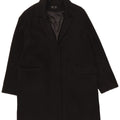 Topshop Γυναικείο Ανοιχτό Πανωφόρι UK 10 Small Black Polyester