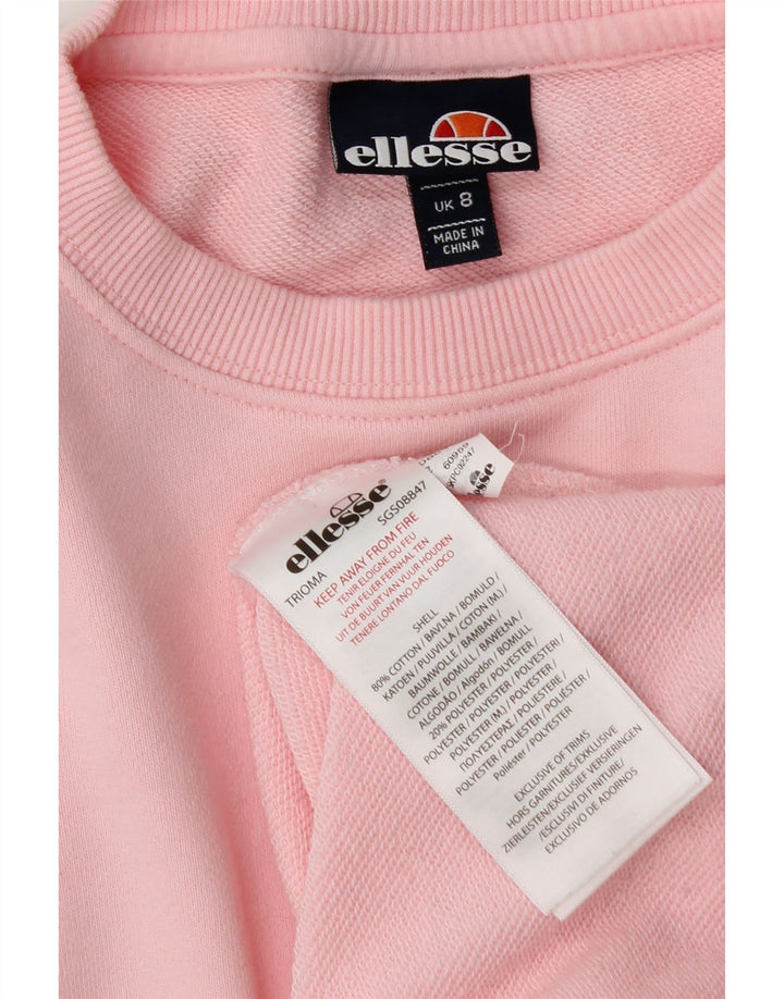 Γυναικείο γραφικό φούτερ Ellesse Jumper UK 8 Small Pink Cotton