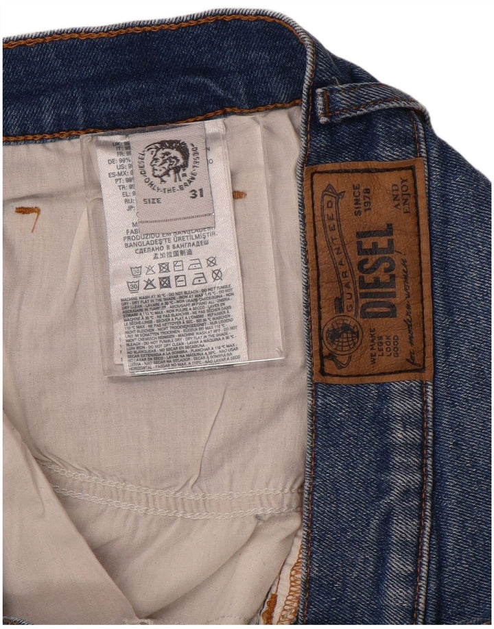 Γυναικείο τζιν σορτς DIESEL Distressed W31 Βαμβακερό μεσαίο μπλε