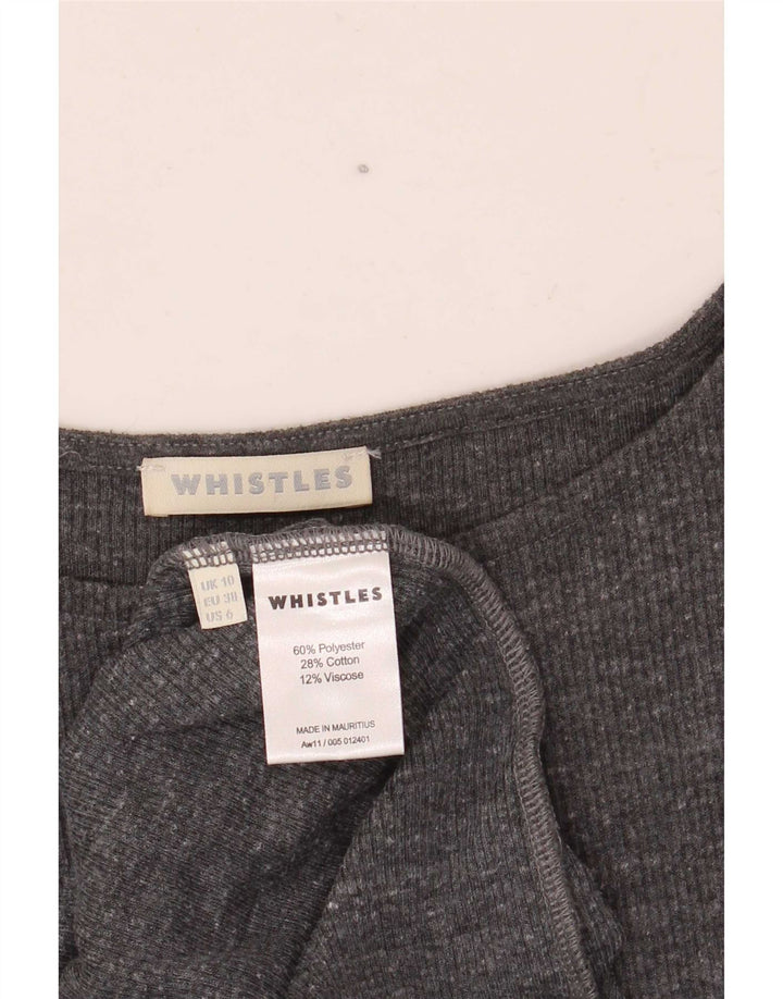 Γυναικείο μακρυμάνικο Bodycon φόρεμα Whistles UK 10 Small Grey Polyester