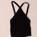 Zara Γυναικείο Crop Top UK 8 Small Black Cotton