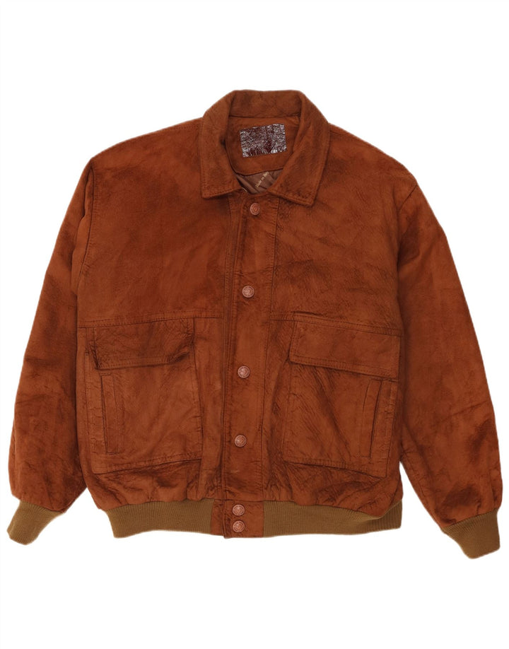 Ανδρικό σουέντ μπουφάν Alta Moda UK 42 XL Brown
