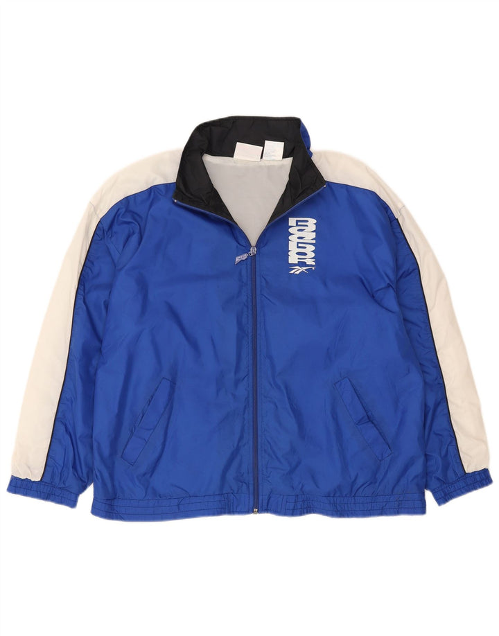 Γυναικεία φόρμα γραφικών Reebok Top Jacket UK 18 XL Navy Blue Nylon