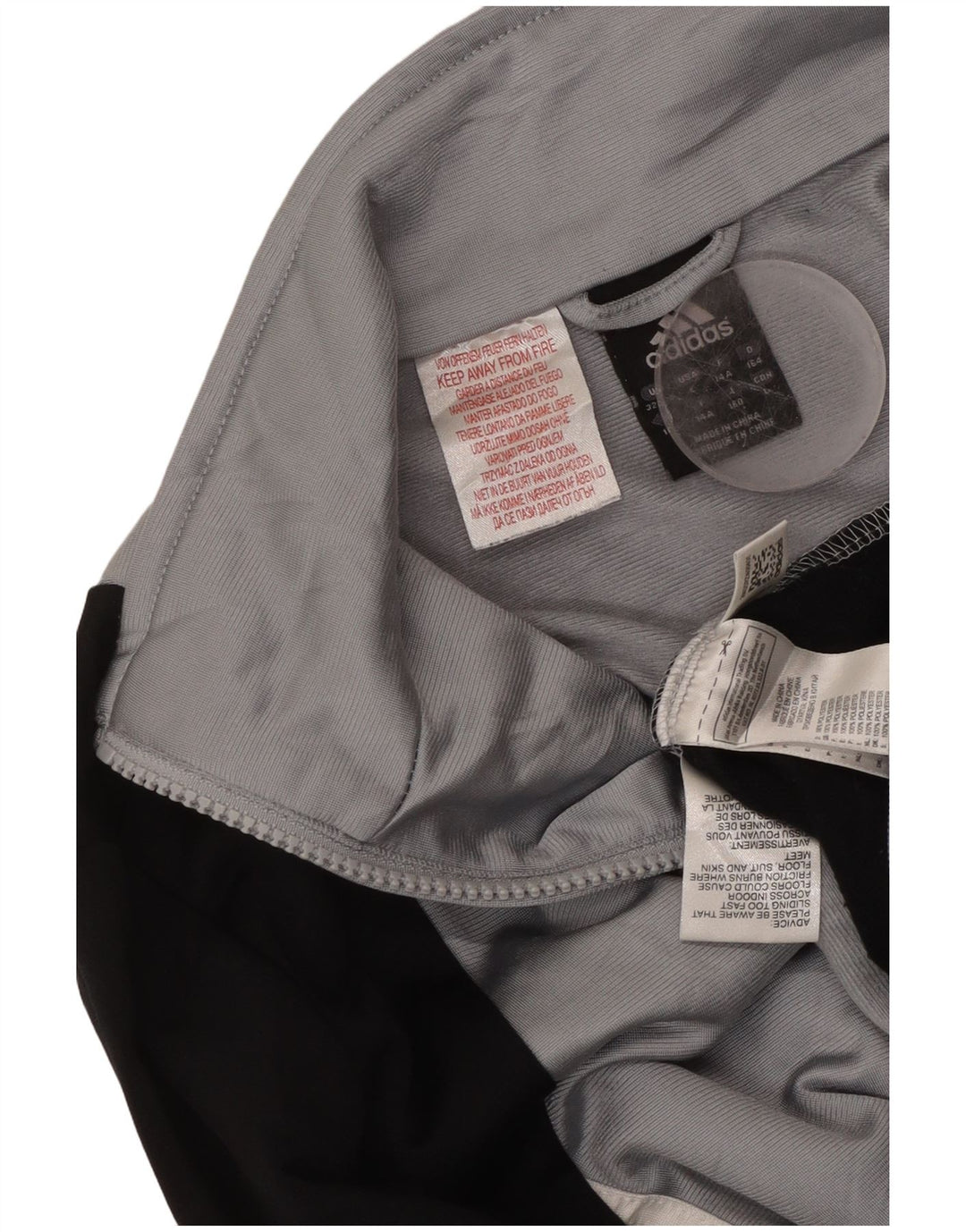 Μπουφάν ADIDAS Boys αθλητική φόρμα 13-14 ετών Γκρι πολυεστέρας