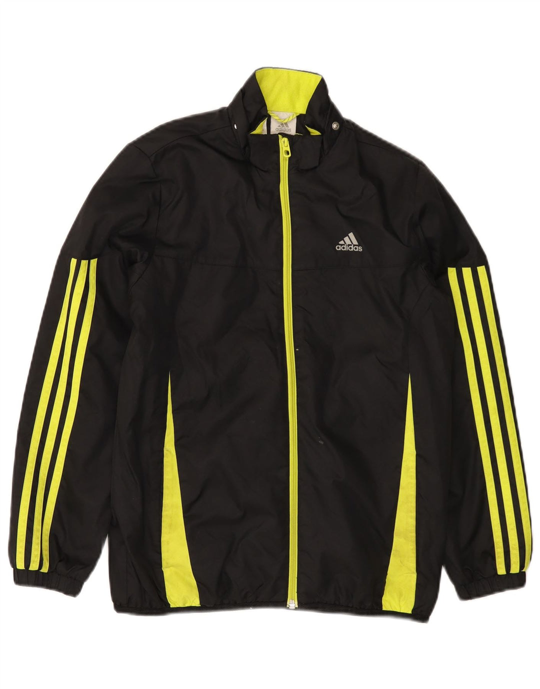 ADIDAS Boys αθλητική φόρμα τοπ μπουφάν 11-12 ετών Μαύρο Colourblock Nylon