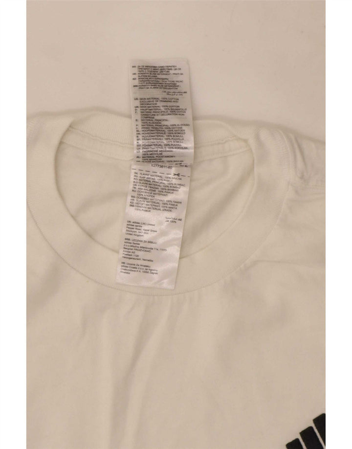 Ανδρικό T-Shirt Adidas Τοπ μεσαίο λευκό βαμβακερό