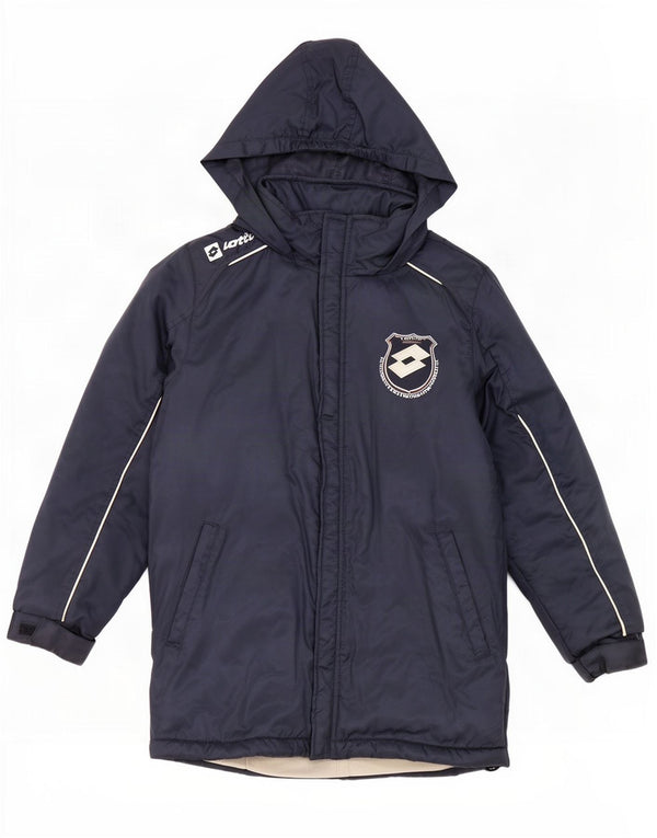 Παλτό Lotto Boys με κουκούλα με επένδυση 9-10 ετών Small Navy Blue Nylon