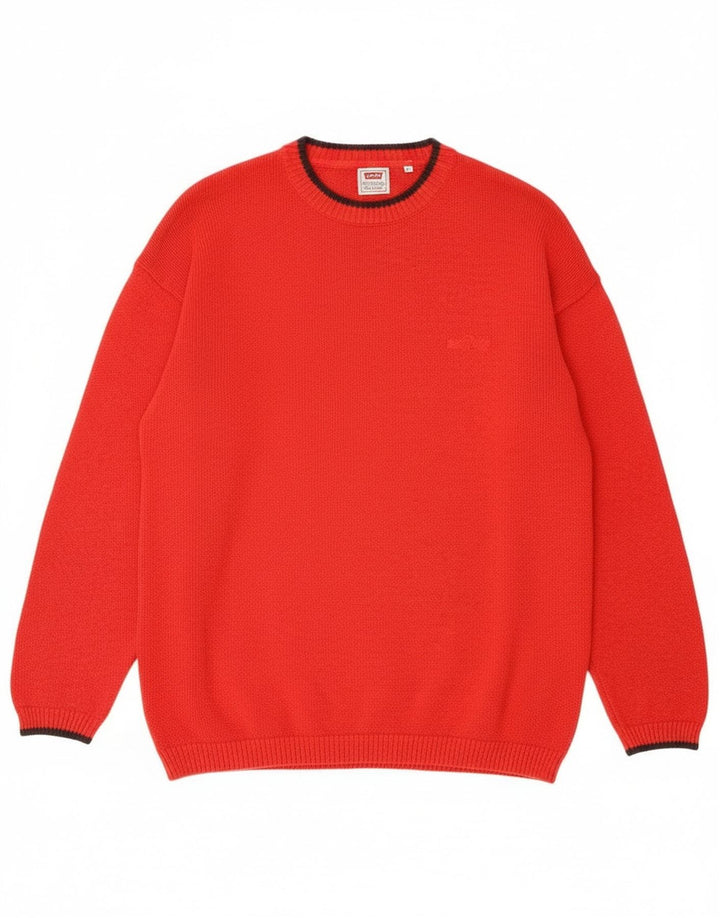 Ανδρικό πουλόβερ Levi's Crew Neck Jumper XL Κόκκινο βαμβακερό