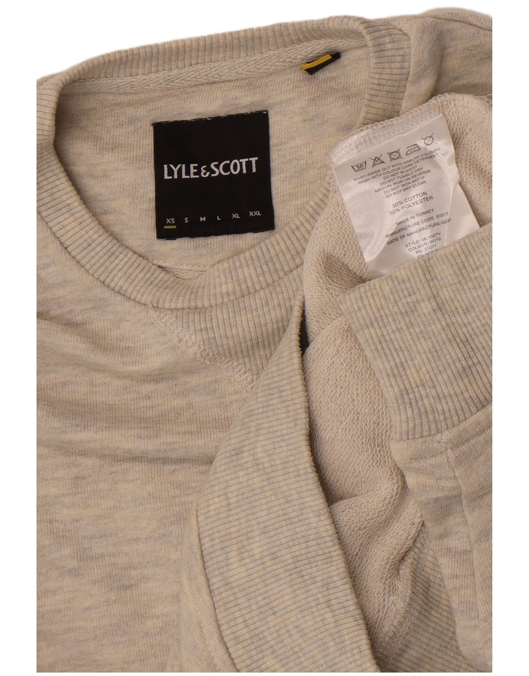 Ανδρικό φούτερ Lyle & Scott Jumper XS Γκρι βαμβακερό
