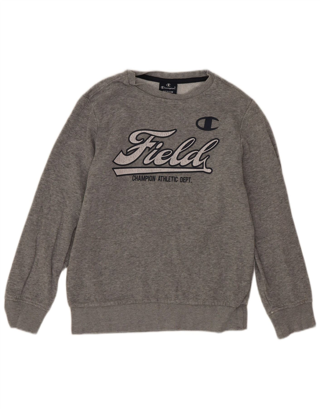 Champion Boys Sweatshirt Jumper 9-10 Years Medium Grey Flecked Sports