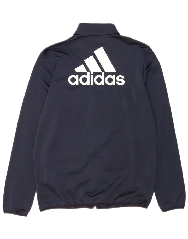 Adidas Boys Graphic αθλητική φόρμα τοπ μπουφάν 15-16 ετών Navy Blue Polyester