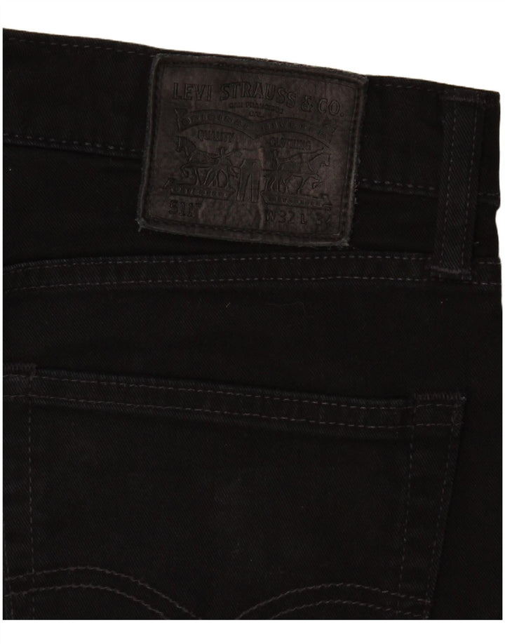 Levi's Mens 511 Slim Jeans W32 L30 Μαύρο βαμβακερό