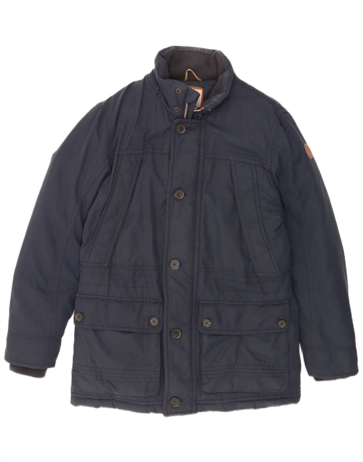 Timberland Ανδρικό παλτό UK 40 Large Navy Blue Cotton