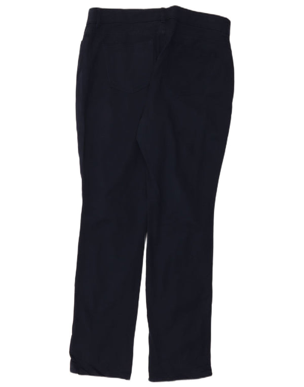 CHAPS Γυναικείο ψηλόμεσο λεπτό παντελόνι US 14 XL W34 L31 Navy Blue