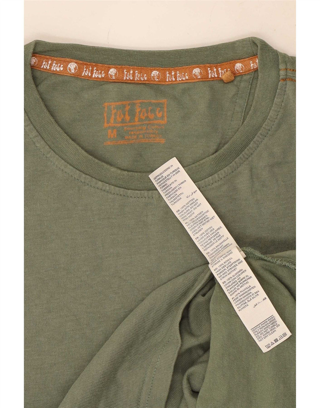 Ανδρικό γραφικό T-Shirt Fat Face Top Μεσαίο πράσινο βαμβακερό