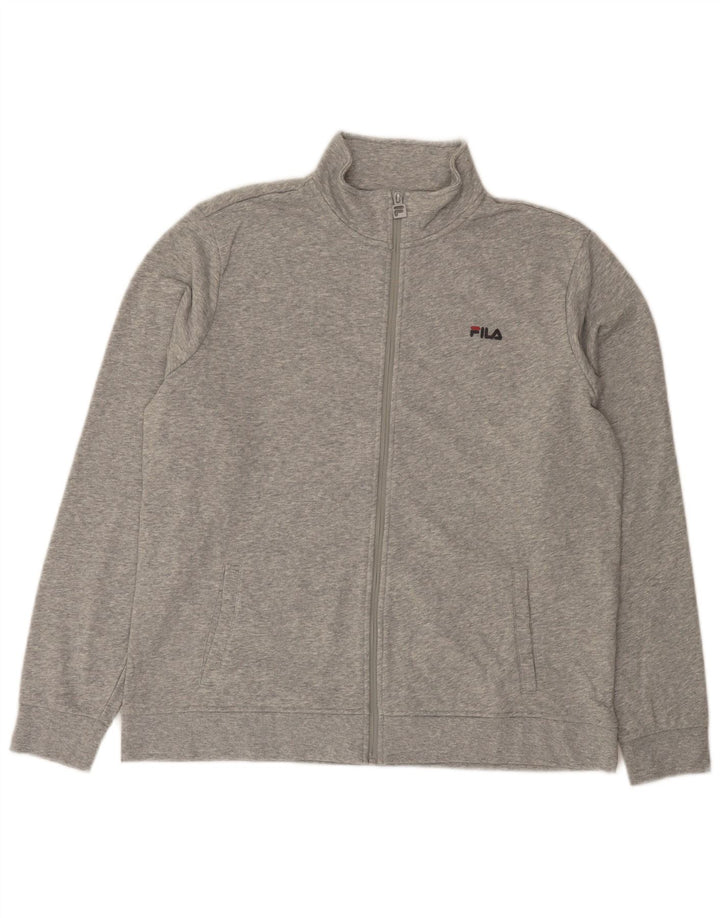 FILA Womens Tracksuit Top Jacket UK 20 2XL Grey Cotton