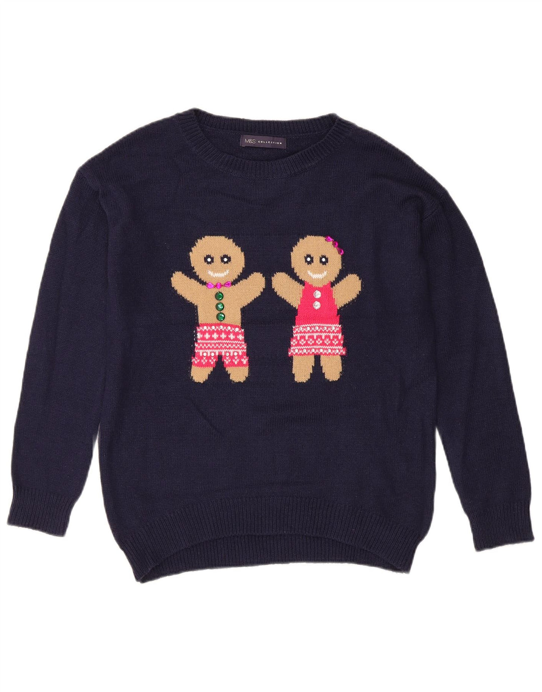 MARKS & SPENCER Γυναικείο πουλόβερ με λαιμόκαυστο UK 10 Small Navy Blue