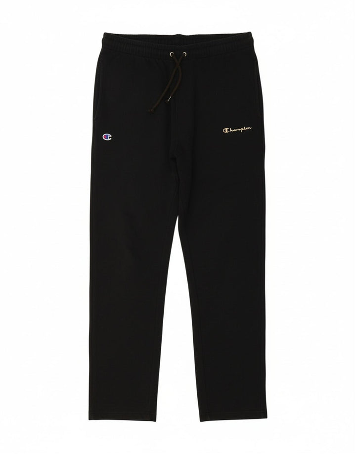 CHAMPION Mens Tracksuit Trousers XS Black Cotton