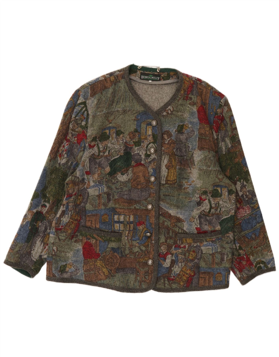 Berwin & Wolff Γυναικείο Μπουφάν Μπλέιζερ Τραχτέν EU 44 XL Πράσινη καινοτομία