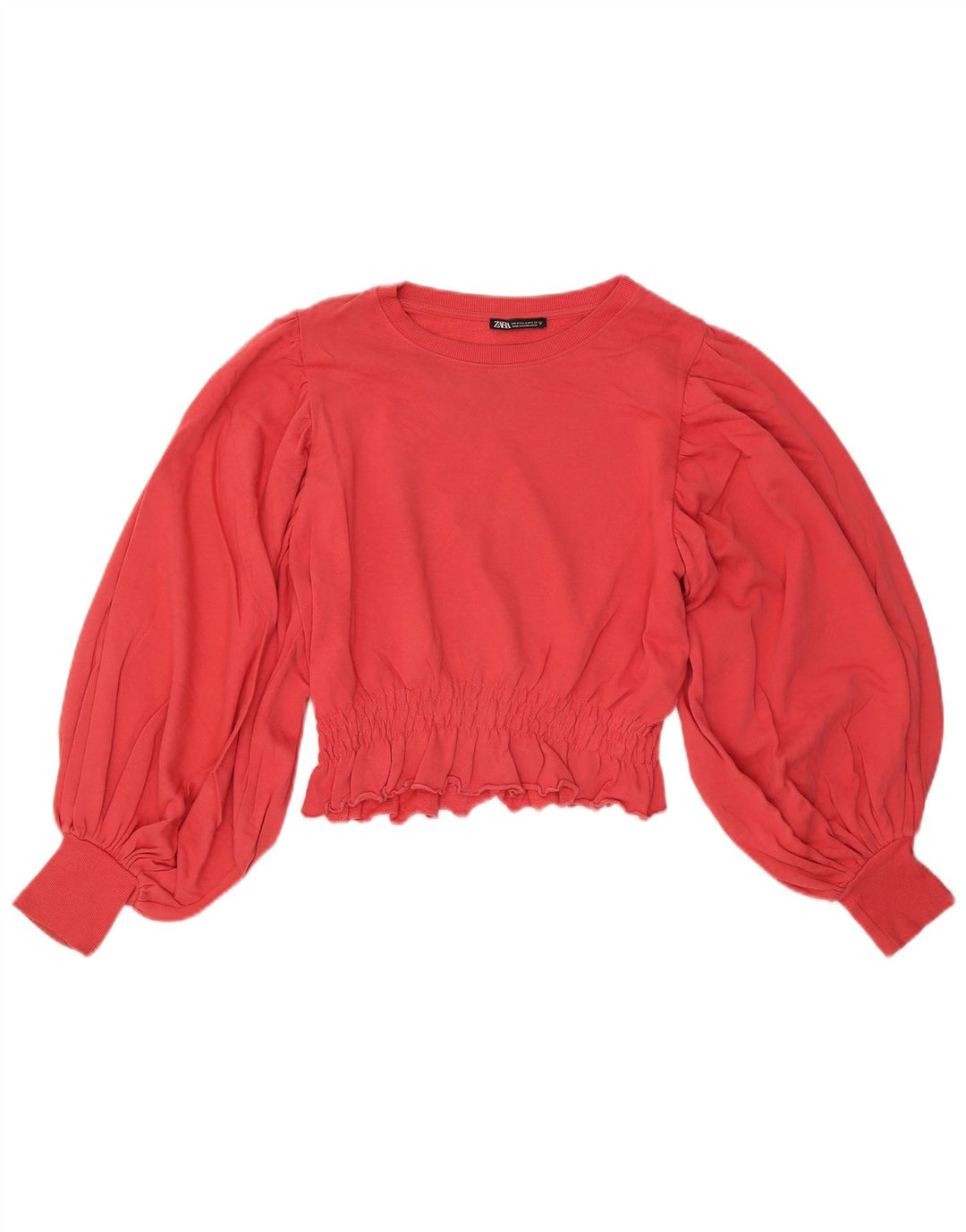 Γυναικείο φούτερ ZARA Crop Jumper UK 14 Medium Red
