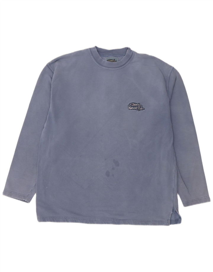 Weird Fish Ανδρικό Φούτερ Jumper XL Μπλε βαμβακερό