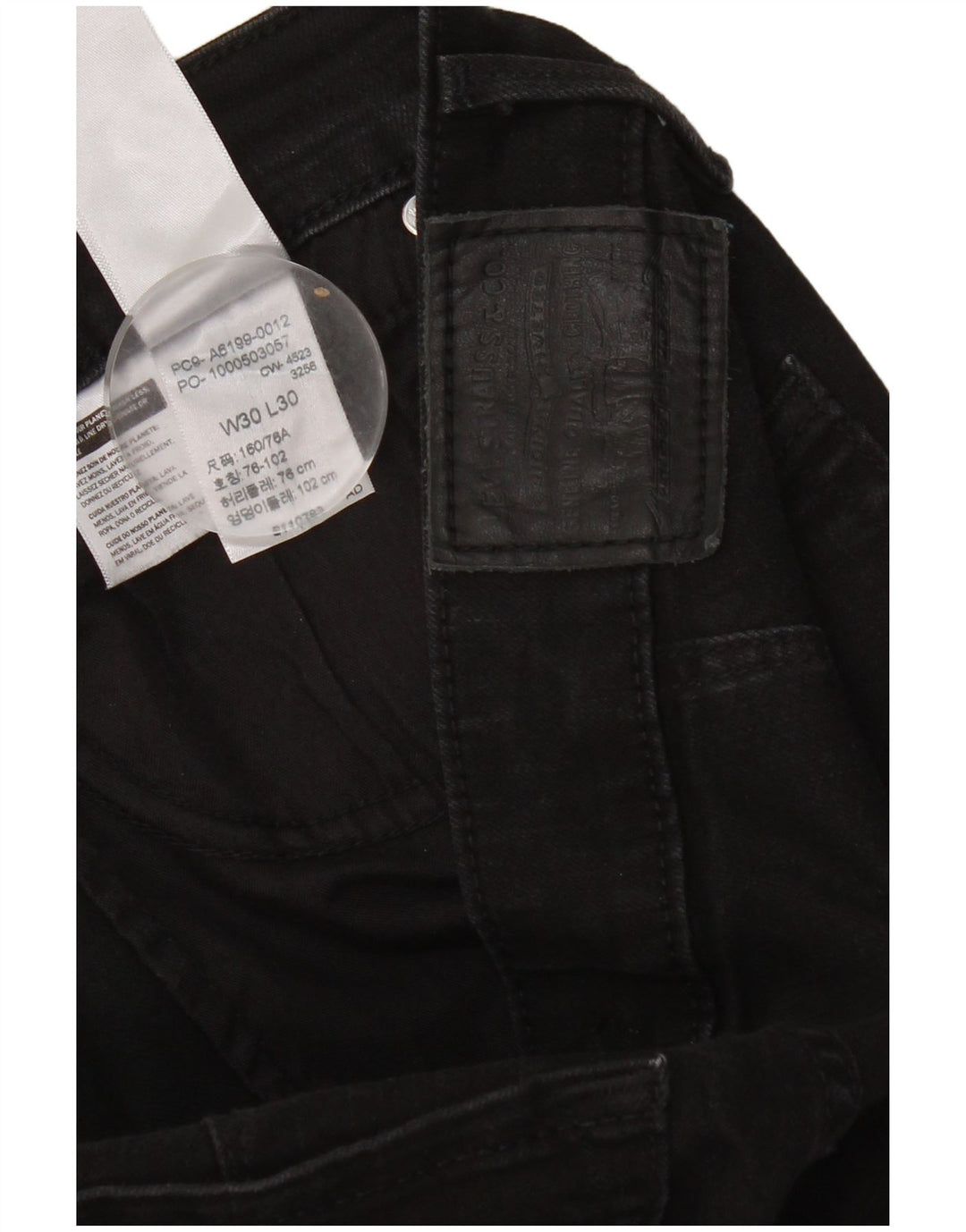 Levi's Womens 712 Slim Jeans W30 L30 Μαύρο βαμβακερό