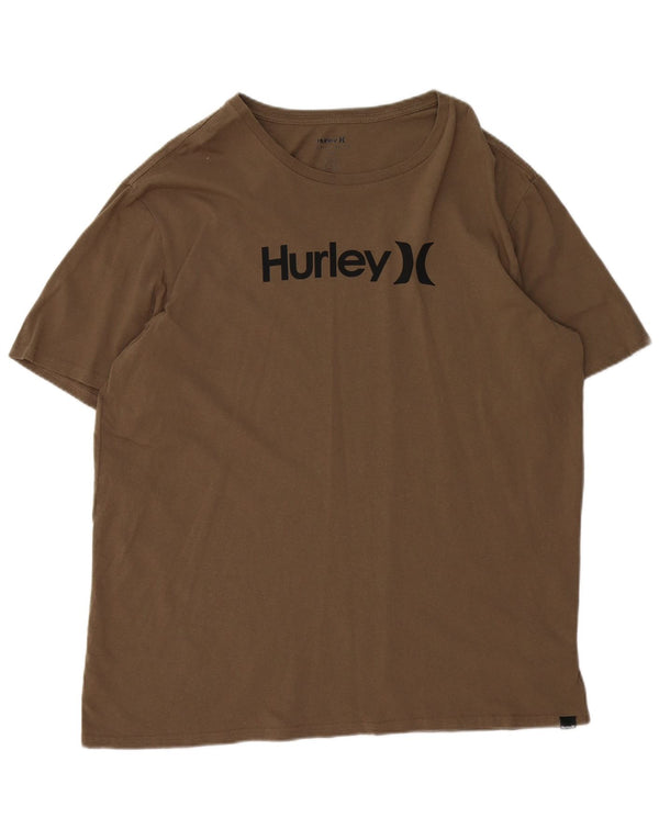 Ανδρικό γραφικό T-Shirt Hurley Top XL Khaki Cotton