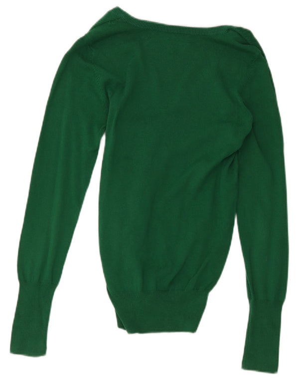 Zara Γυναικείο πουλόβερ με λαιμόκοψη UK 14 Large Green