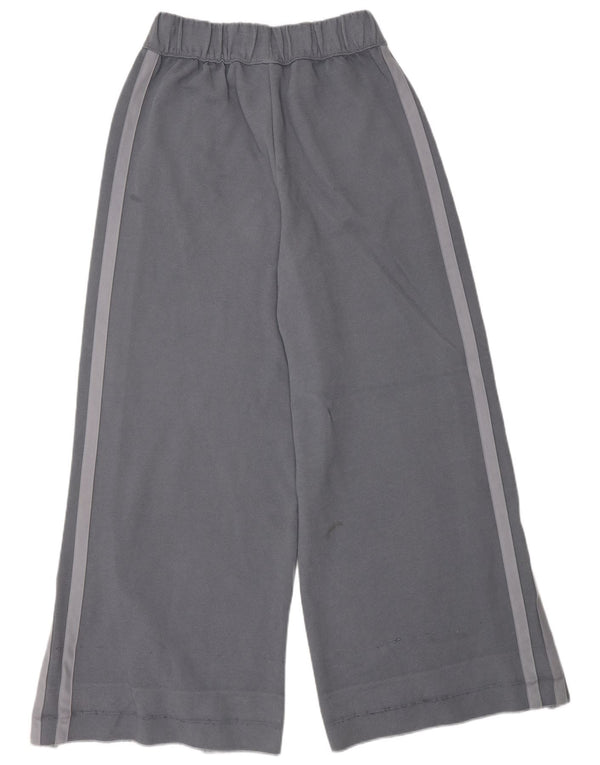Adidas γυναικεία φόρμα με φαρδιά πόδι Παντελόνι Joggers UK 12 μεσαίο γκρι βαμβακερό