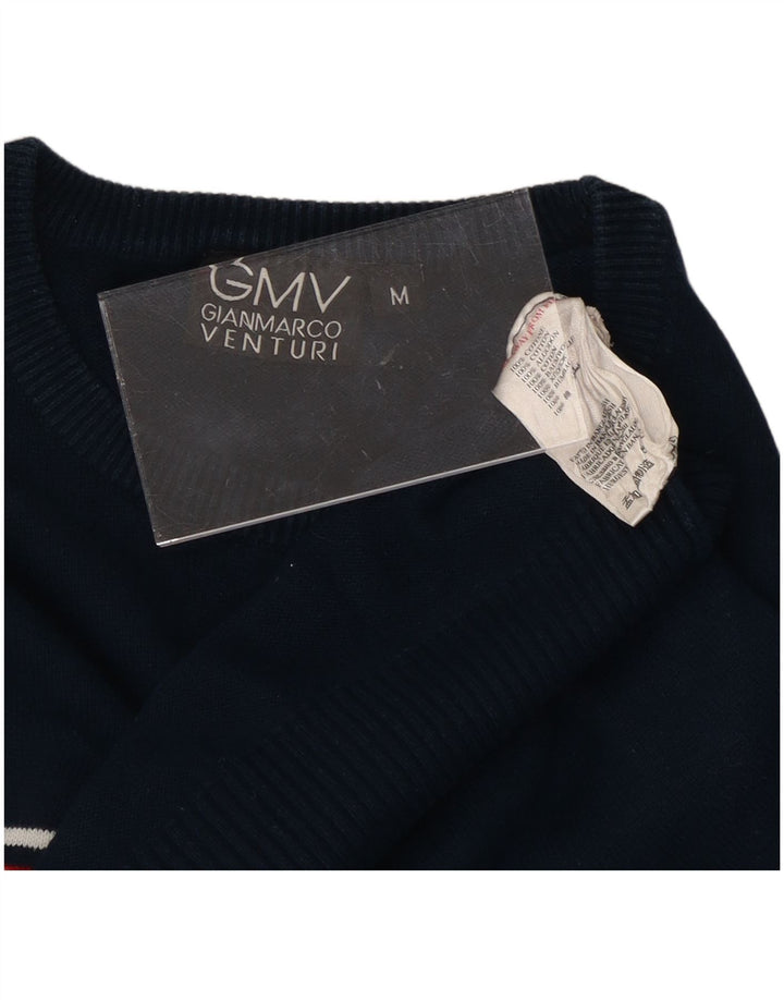 GIAN MARCO VENTURI Γυναικείο πουλόβερ με λαιμόκοψη πλήρωμα UK 14 Medium Navy Blue