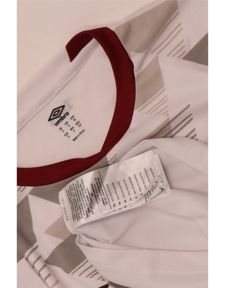 Ανδρικό γραφικό μπλουζάκι Umbro Top Small White Colourblock Πολυεστέρας