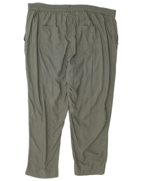 Marks & Spencer Γυναικείο αυτόγραφο κωνικό παντελόνι UK 18 XL W36 L27 Πράσινο