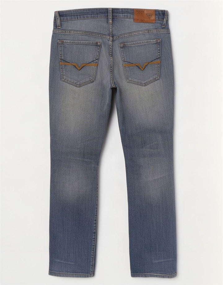 Ανδρικό τζιν ίσιο Guess W32 L29 Μπλε βαμβακερό