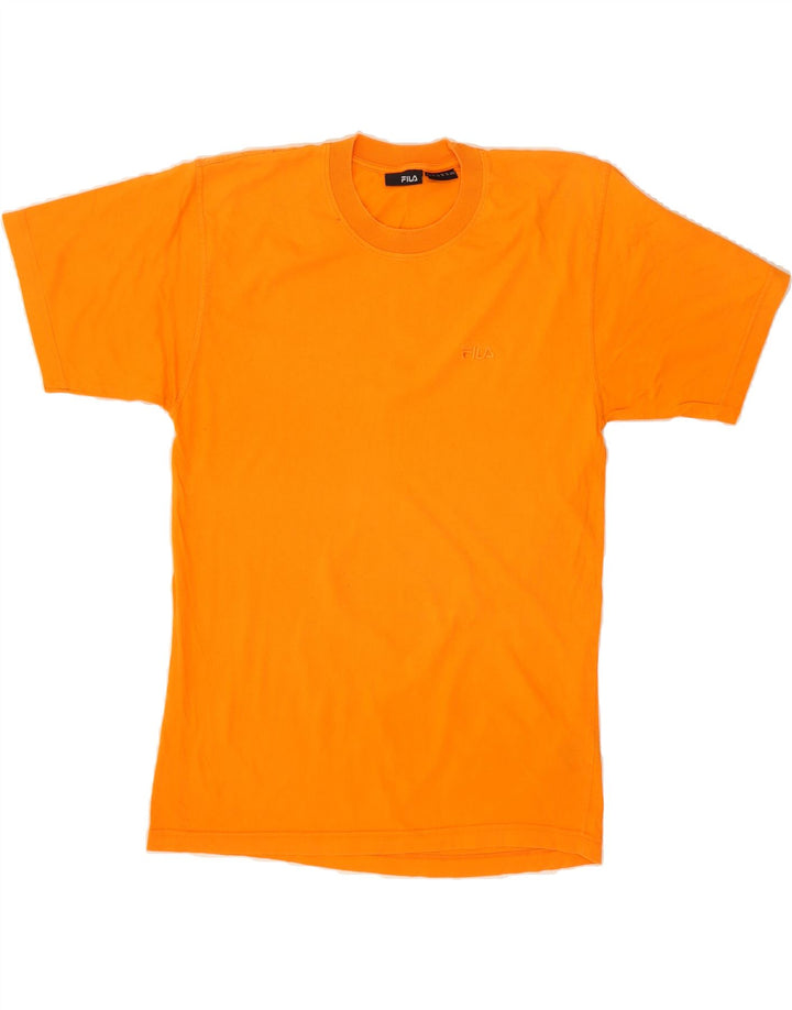FILA Mens T-Shirt Top Medium Orange Cotton Vintage Fila and Second-Hand Fila from Messina Hembry 