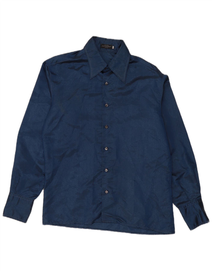 Daniele Alessandrini Ανδρικό πουκάμισο IT 50 Medium Navy Blue Polyester