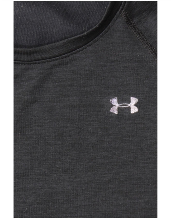 UNDER ARMOR Γυναικείο τοπ μακρυμάνικο UK 12 μεσαίο μαύρο