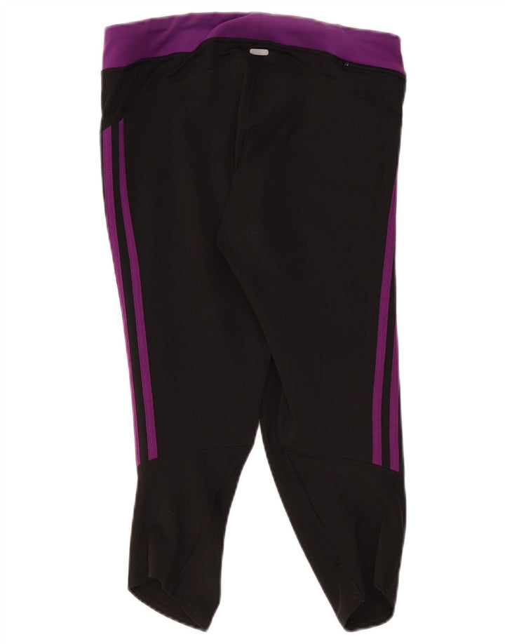 Γυναικείο κολάν Adidas Climalite Capri UK 12 Medium Black Colourblock