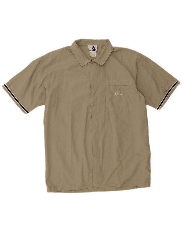 Ανδρικό κοντομάνικο μπλουζάκι ADIDAS UK 38/40 Medium Khaki Polyester