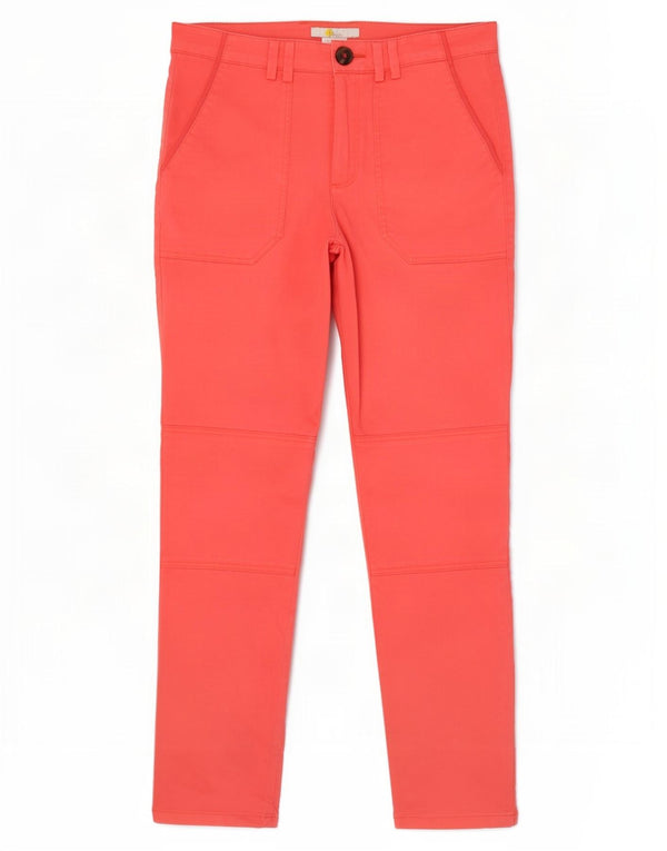 Boden Γυναικείο Slim παντελόνι Chino UK 8 Small W28 L28 Red Cotton