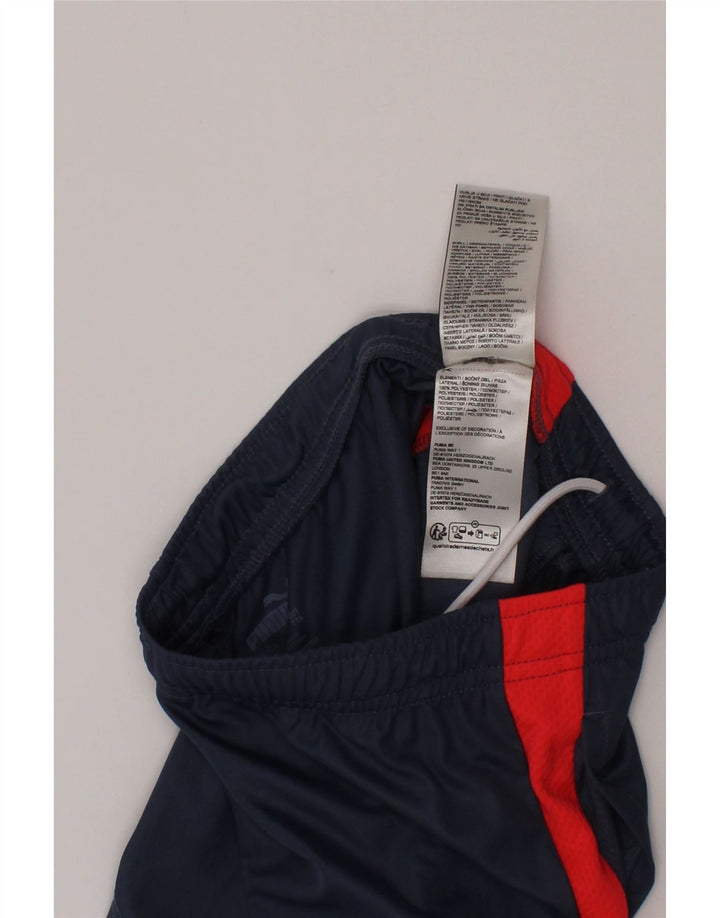Puma Boys Sport σορτς 5-6 ετών Navy Blue Colorblock Πολυεστέρας