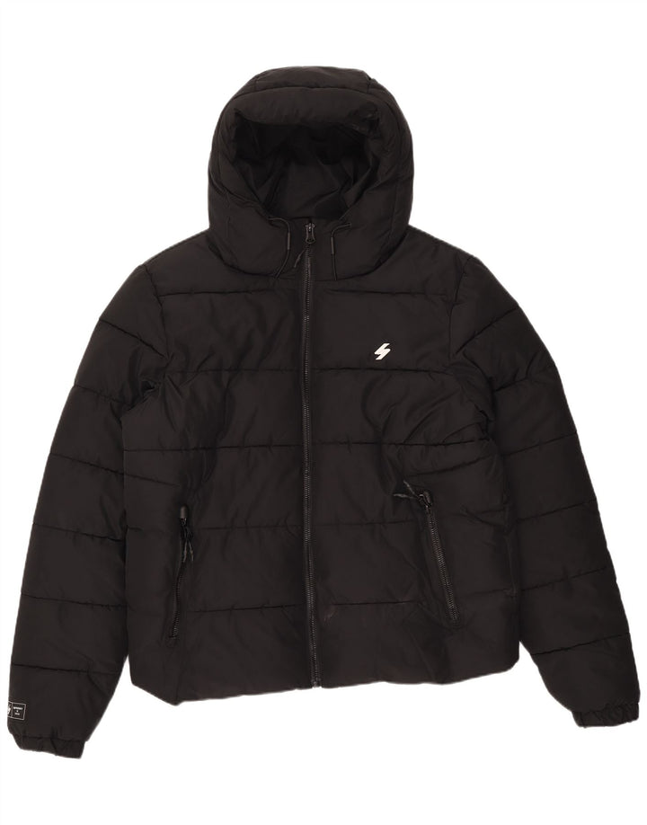 Superdry Ανδρικό μπουφάν UK 44 2XL Μαύρο Πολυεστέρας