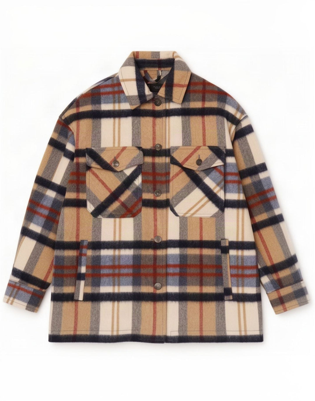 Zara Γυναικείο Utility Μπουφάν UK 10 Small Πολύχρωμο Check Polyamide