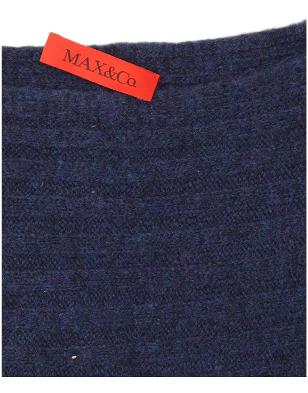 Max & Co. Γυναικείο πουλόβερ με λαιμόκαυμα UK 14 Medium Navy Blue