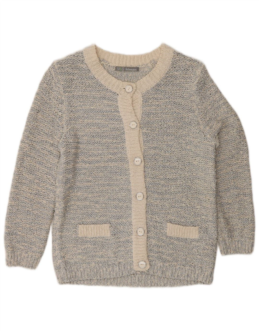 Marks & Spencer Γυναικείο πουλόβερ UK 12 Medium Silver Flecked