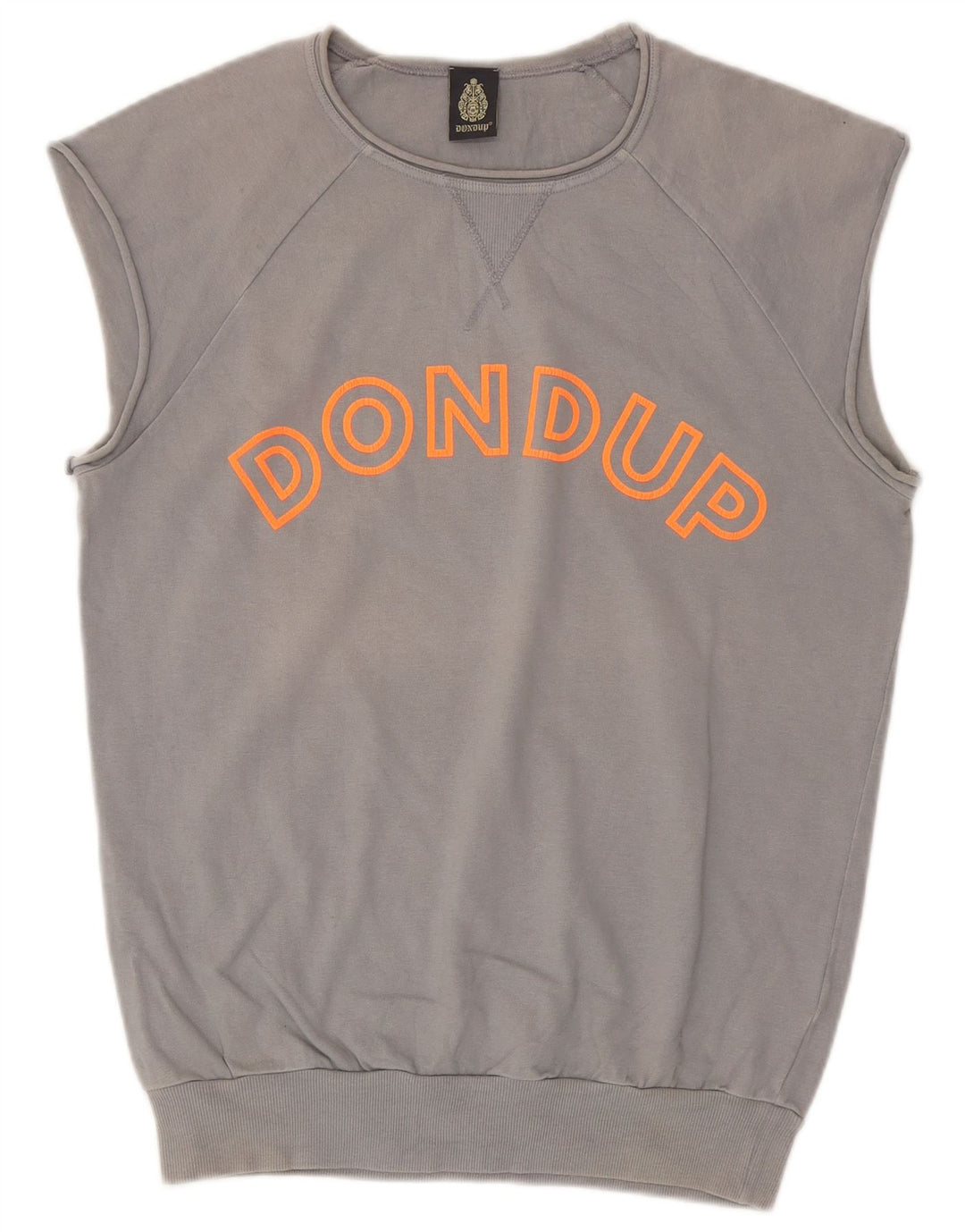 Ανδρικό γραφικό αμάνικο φούτερ Dondup Jumper Μεσαίο γκρι βαμβακερό